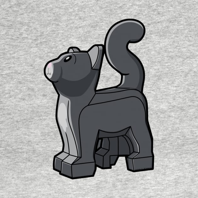 LEGO Cat (Dark Grey) by schultzstudio